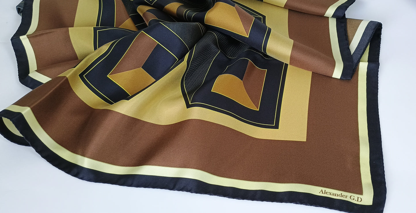 Boxed Windows Silk Scarf 90