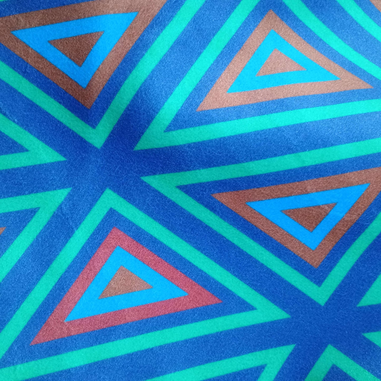 Multi color Traingles Cushion 40x40 of soft velvet