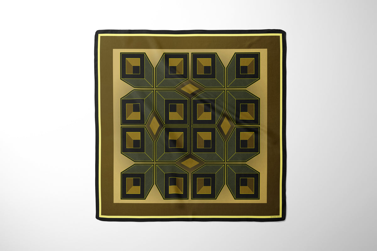 Boxed Windows Silk Scarf 90