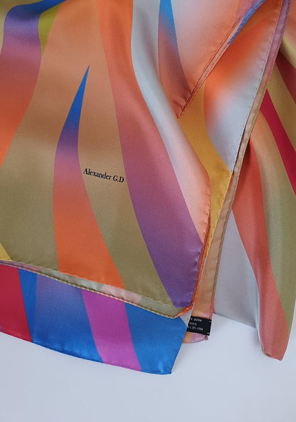Desert Sunset Silk Shawl 68x180