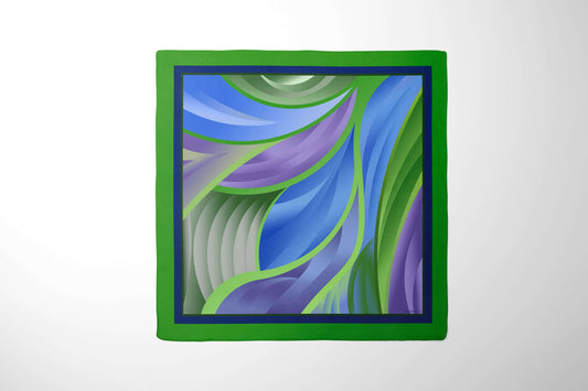 Multi Color with gradients Silk Scarf 70