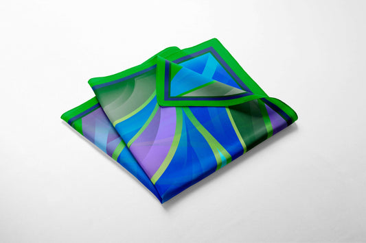 Multi Color with gradients Silk Scarf 70-Folded