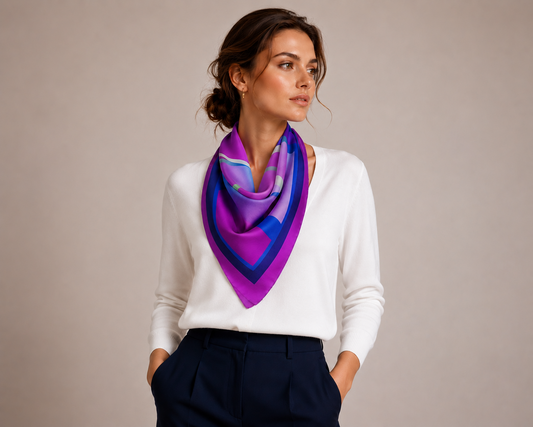 Pink Navy Viens Scarf 68