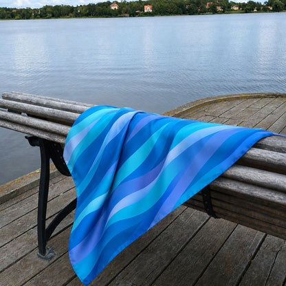 Sea Waves Silk Shawl 68x180